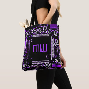 Bolsa Tote Circuito Púrpura 2 Monograma de saco roxo para tr