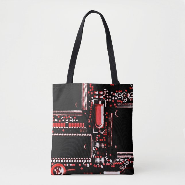 Bolsa Tote Circuito Vermelho 2 por toda a mala (Frente)