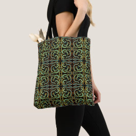 Bolsa Tote Circular, Linear And Tapered Shapes Abstract Art