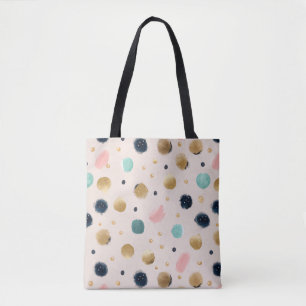Bolsa Tote Círculo Abstrato e Colorido de Besticamento