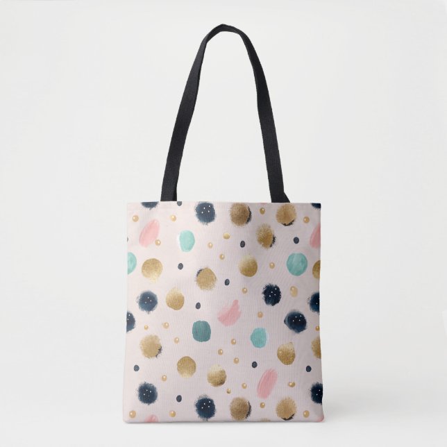 Bolsa Tote Círculo Abstrato e Colorido de Besticamento (Frente)