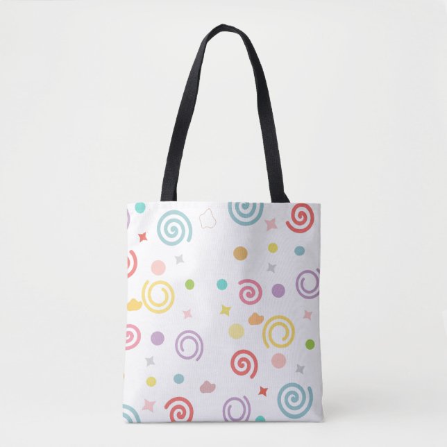 Bolsa Tote Círculo abstrato Twirls (Frente)