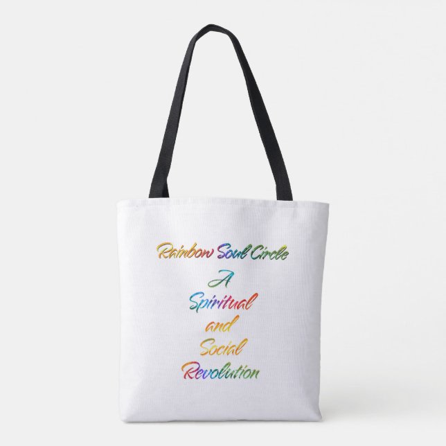 Bolsa Tote Círculo Alma Arco-íris (Verso)