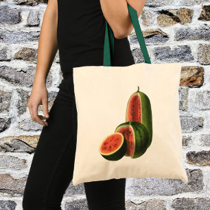 Bolsa Tote Círculo alto das melancias do vintage, fruta do