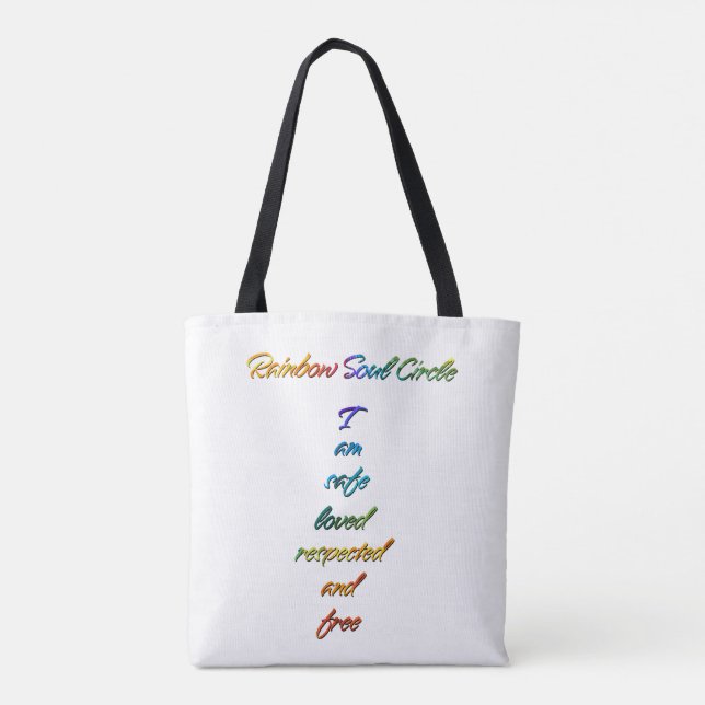 Bolsa Tote Círculo da Alma Arco-íris (Verso)
