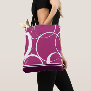 Bolsa Tote Círculo roxo da modificação