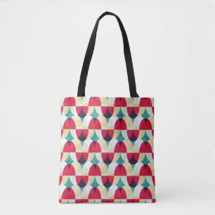 Bolsa Tote Círculo vítreo, padrão abstrato sem costura.