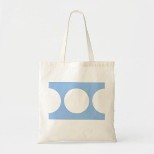 Bolsa Tote Círculos brancos no azul claro