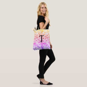 Bolsa Tote Círculos Coloridos Art Déco com Monograma