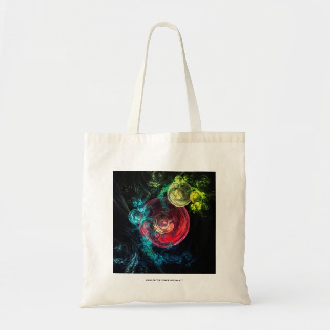 Bolsa Tote Círculos de Galáxia de Arte Abstrato (Frente)