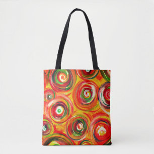 Bolsa Tote Círculos escuros e Abstrato originais