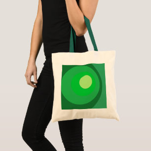 Bolsa Tote Círculos Verdes Retro