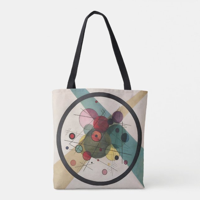 Bolsa Tote Círculos Wassily Kandinsky Em Um Círculo (Verso)