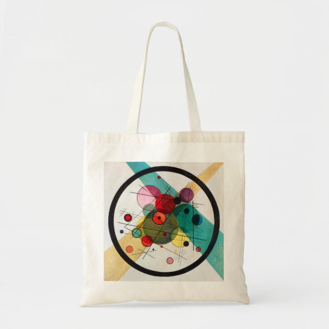 Bolsa Tote Círculos Wassily Kandinsky em um círculo (Frente)