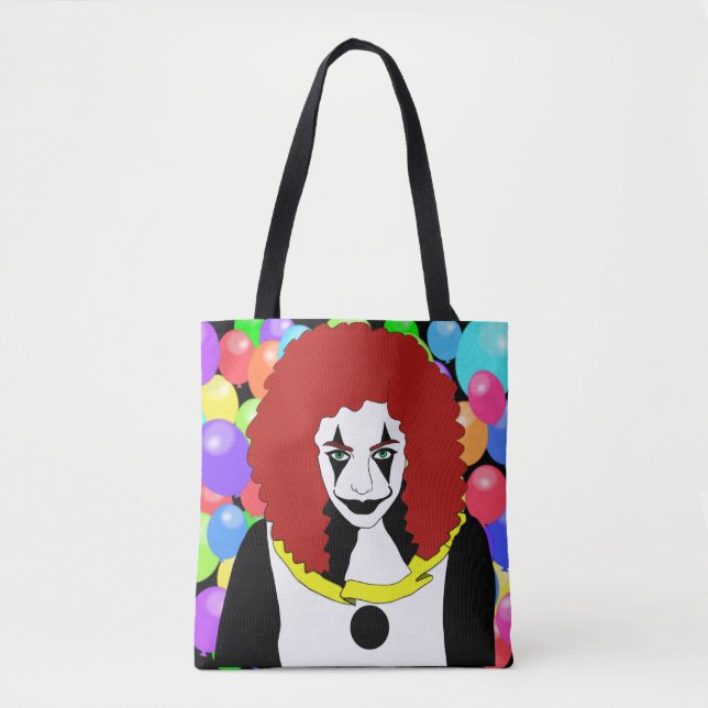 Bolsa Tote Circus Clown Girl side show aberrante de horror gó (Frente)