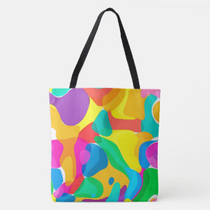 Bolsa Tote Circus Colors Chaos Abstrato Art Patterno Grande T