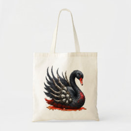 Bolsa Tote Cisne Negro de Ossos – Elegância Gótica