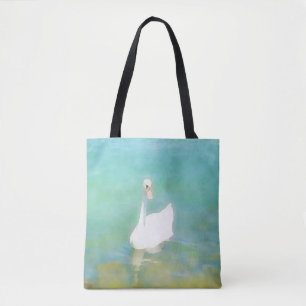 Bolsa Tote Cisne no Lago Balaton - Cor da água n.o2