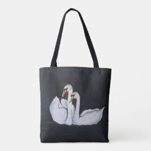 Bolsa Tote Cisnes à Noite Pintura de Alfred Fox