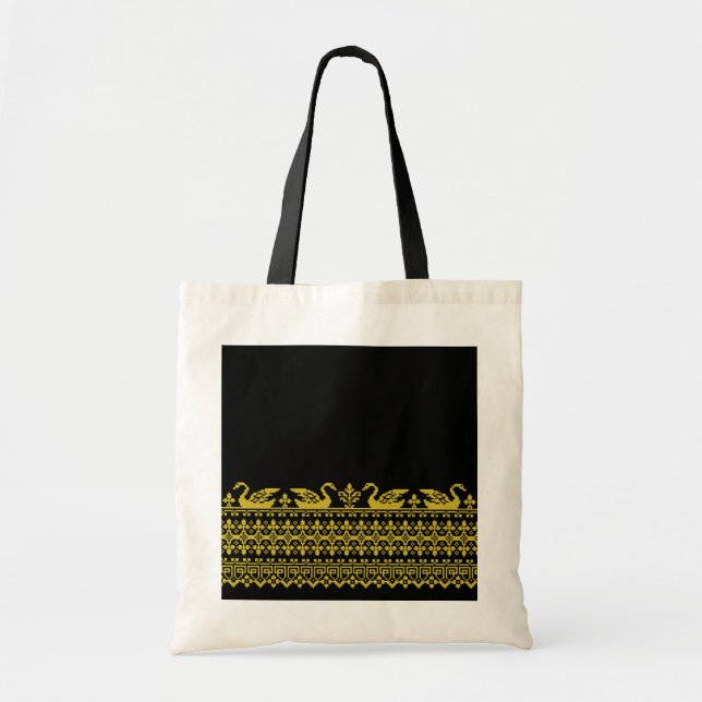 Bolsa Tote Cisnes Douradas (Frente)