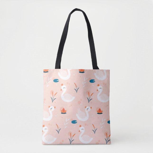 Bolsa Tote Cisnes Elegantes (Frente)