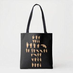 Bolsa Tote Citação ASL - Que sua fé seja maior do que sua