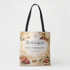 Bolsa Tote Citação Bíblica Judaica Messiânica - Versículo Bíb
