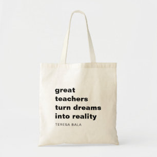 Bolsa Tote Citação Brilhante de Agradecimento ao Professor Ed