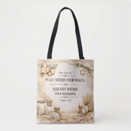 Bolsa Tote Citação da Bíblia Judaica - Salmos