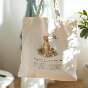 Bolsa Tote Citação da Raça de Cachorro Toller de Pato da Nova