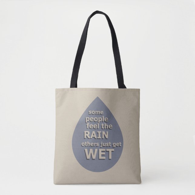 Bolsa Tote Citação da vida motivacional (Frente)