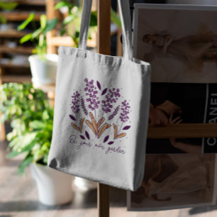 Bolsa Tote Citação das Flores de lavanda