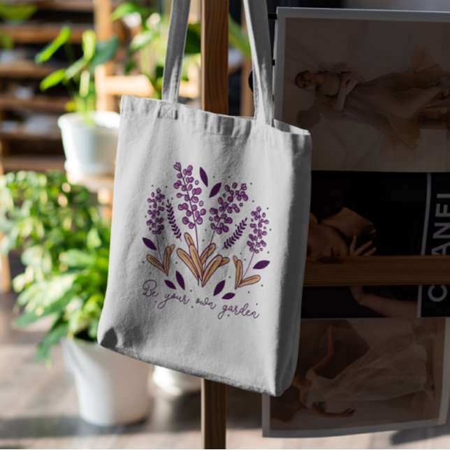 Bolsa Tote Citação das Flores de lavanda (Criador carregado)