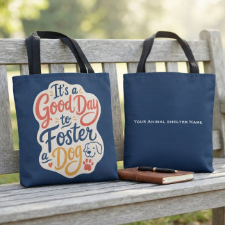 Bolsa Tote Citação de Acolhimento de Cães Arte de Resgate Fof