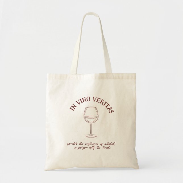 Bolsa Tote Citação de Amante de Vinho (Frente)