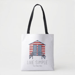 Bolsa Tote Citação de Cabanas de Praia Simples de Verão Náuti
