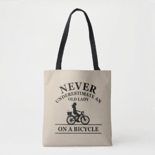 Bolsa Tote citação de ciclismo engraçada