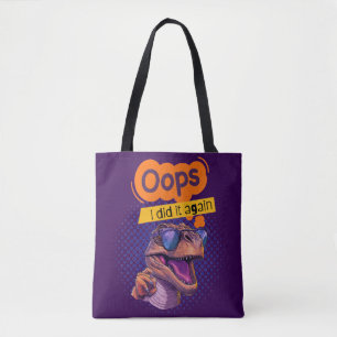 Bolsa Tote citação de dinossauro