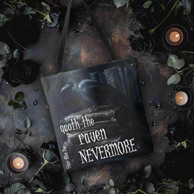 Bolsa Tote Citação de Edgar Allan Poe (Criador carregado)