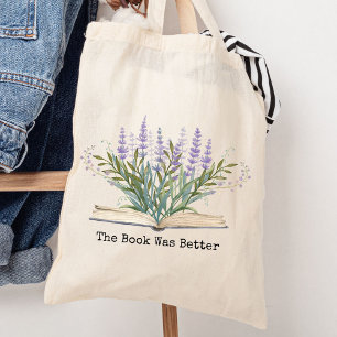 Bolsa Tote Citação de Flor de Lavanda Crescendo a Partir da L
