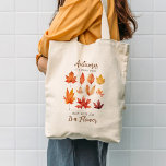 Bolsa Tote Citação de Folhas<br><div class="desc">"O outono é um segundo primavera quando cada folha é uma flor"</div>