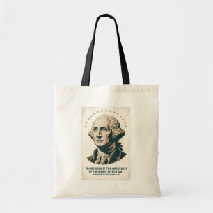 Bolsa Tote Citação de George Washington Arte do Presidente Am