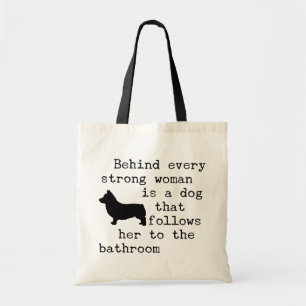 Bolsa Tote Citação de Humor de Cachorro - Corgi