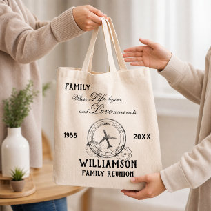 Bolsa Tote Citação de Manutenção de Reunião Familiar
