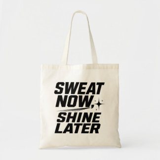Bolsa Tote Citação de Motivação de Fitness Suar Agora Brilhar