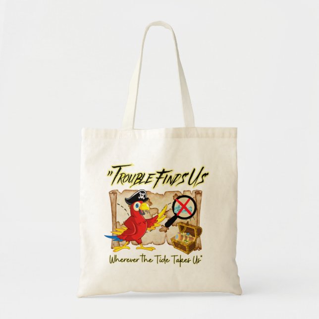 Bolsa Tote citação de papagaio-pirata (Frente)