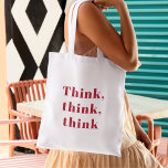 Bolsa Tote Citação de Pensão Vermelha Positiva de Inspiração<br><div class="desc">Citação de Pensão Vermelha Positiva de Inspiração</div>