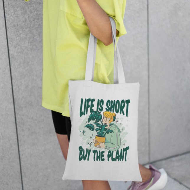 Bolsa Tote Citação de Plantas comprares (Criador carregado)