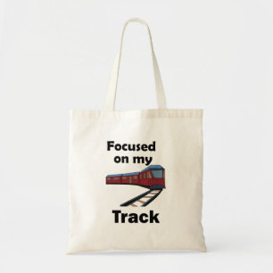Bolsa Tote Citação de Trem Elétrico Focado na Minha Via