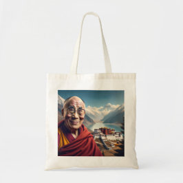 Bolsa Tote Citação de Viagem do Dalai Lama Familiar